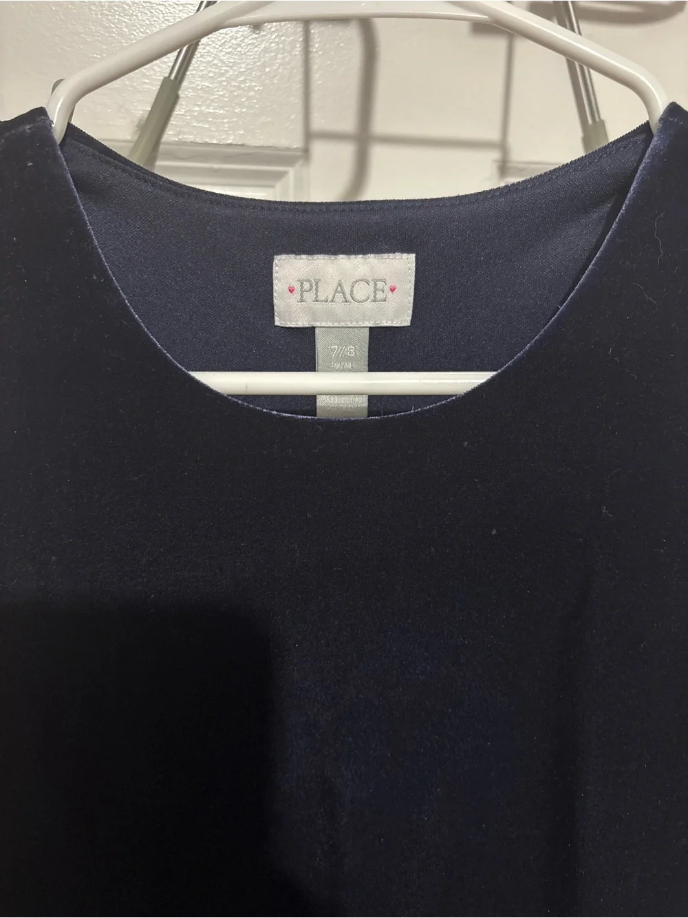 The Children's Place Midnight Navy Velvet & Sparkle Tulle Dress